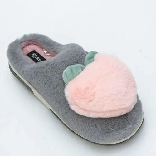 Platanitos Gris de Mujer modelo Pantufla Dama P 223 grises textiles mujer 2021121515412924323 Textil 