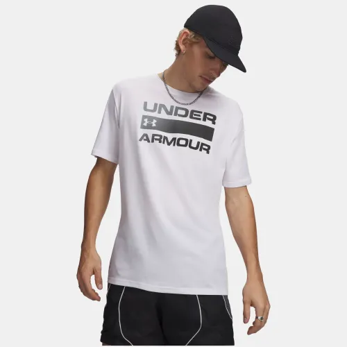 Polo Under Armour Training Hombre Team Issue Wordmark color blanco | Platanitos