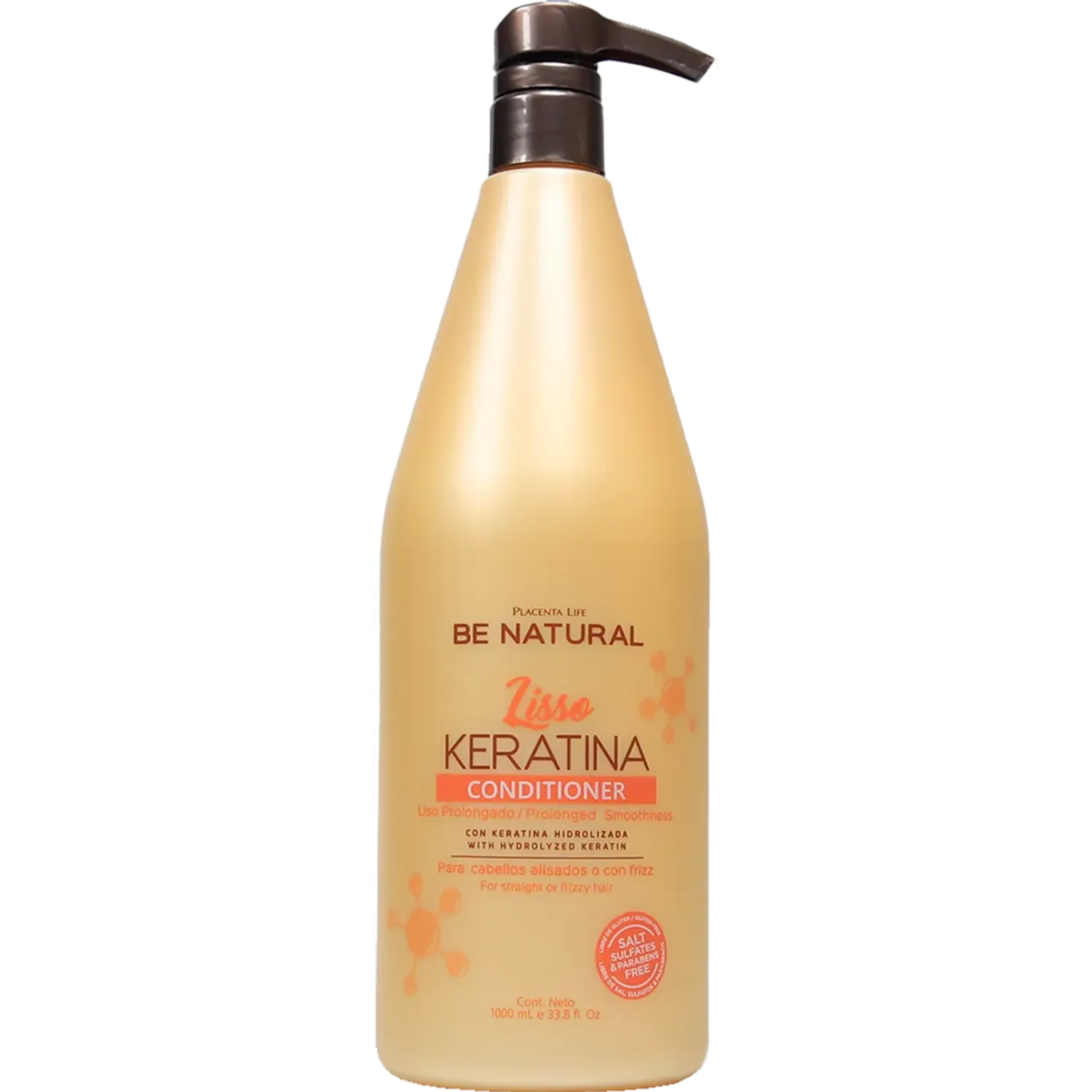 Acondicionador Be Natural Lisso Keratina 1l color varios | Platanitos