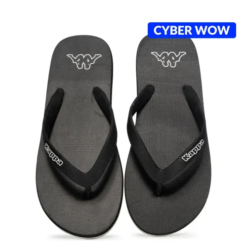 Sandalia Kappa Adulto Logo Moker color negro | Platanitos