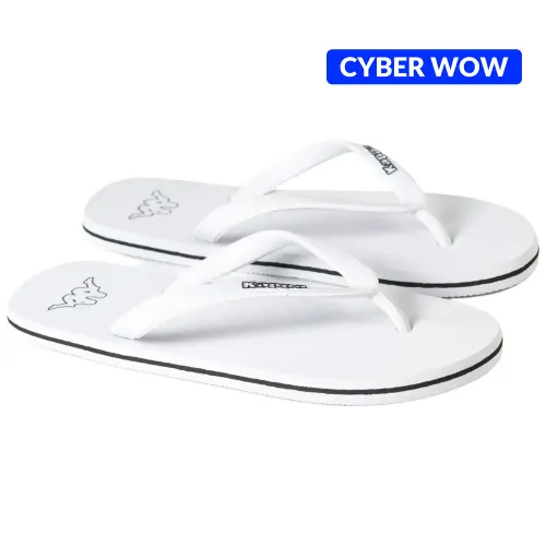 Sandalia Kappa Adulto Logo Moker color blanco | Platanitos