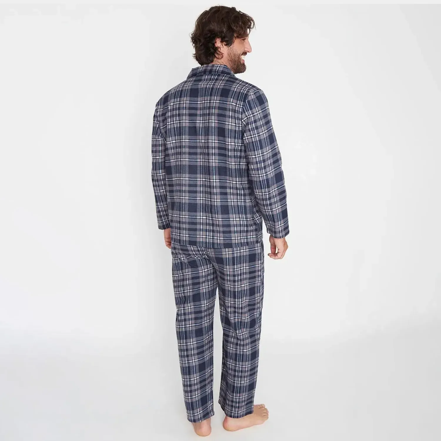 Pijama Kayser Caballero Franela 67.1274-Azu color azul | Platanitos