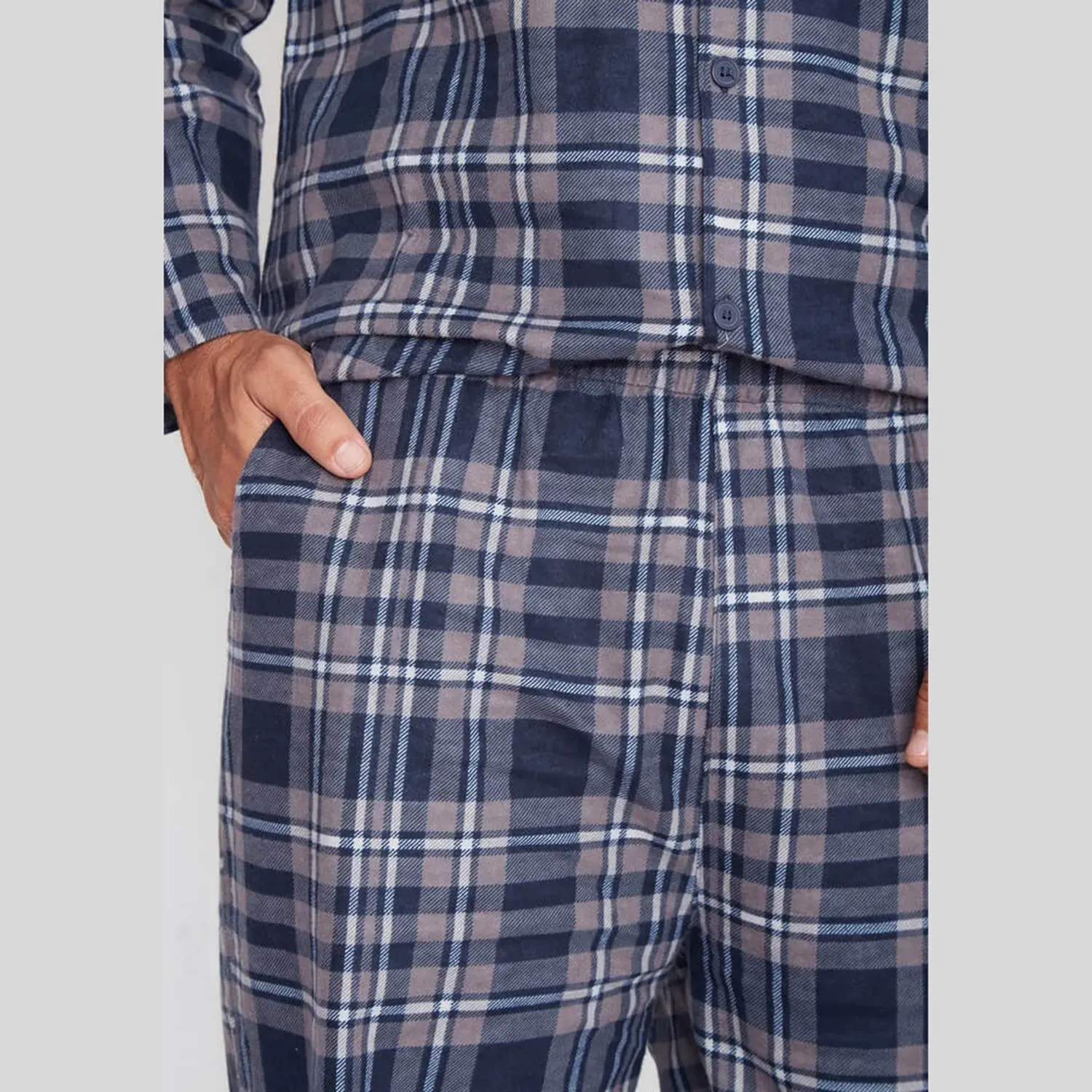 Pijama Kayser Caballero Franela 67.1274-Azu color azul | Platanitos