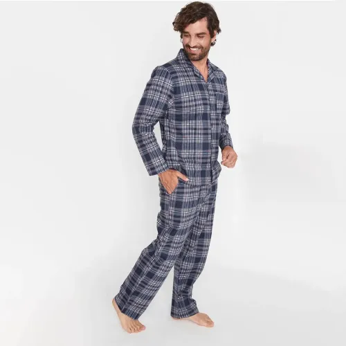 Pijama Kayser Caballero Franela 67.1274-Azu color azul | Platanitos