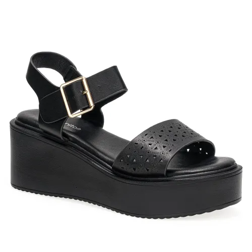 Sandalia Platanitos Dama S Elin color negro | Platanitos