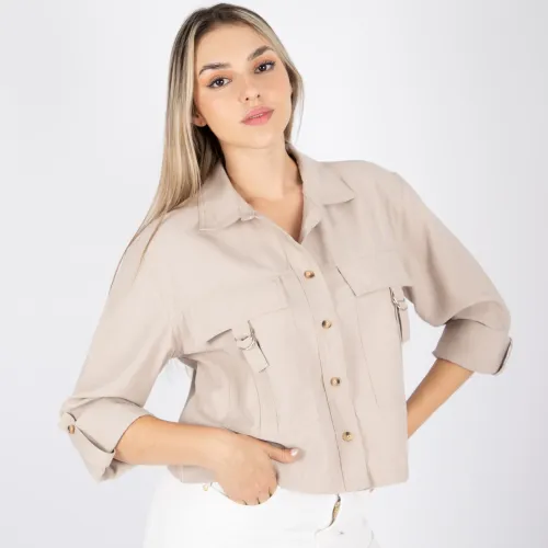 JAROLA Blusa Casual Mujer Crop Coco