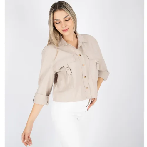 JAROLA Blusa Casual Mujer Crop Coco