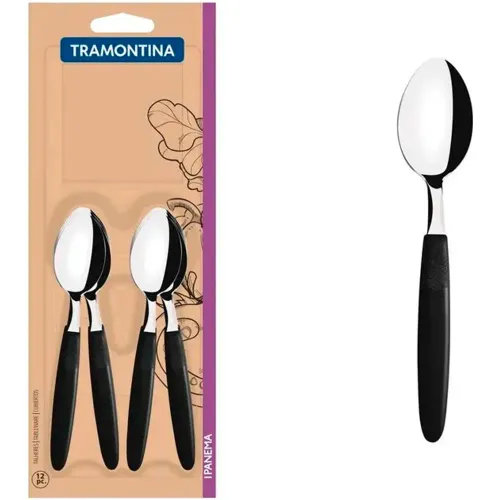TRAMONTINA Cuchara De Te Ipanema Negro X 12 Pz