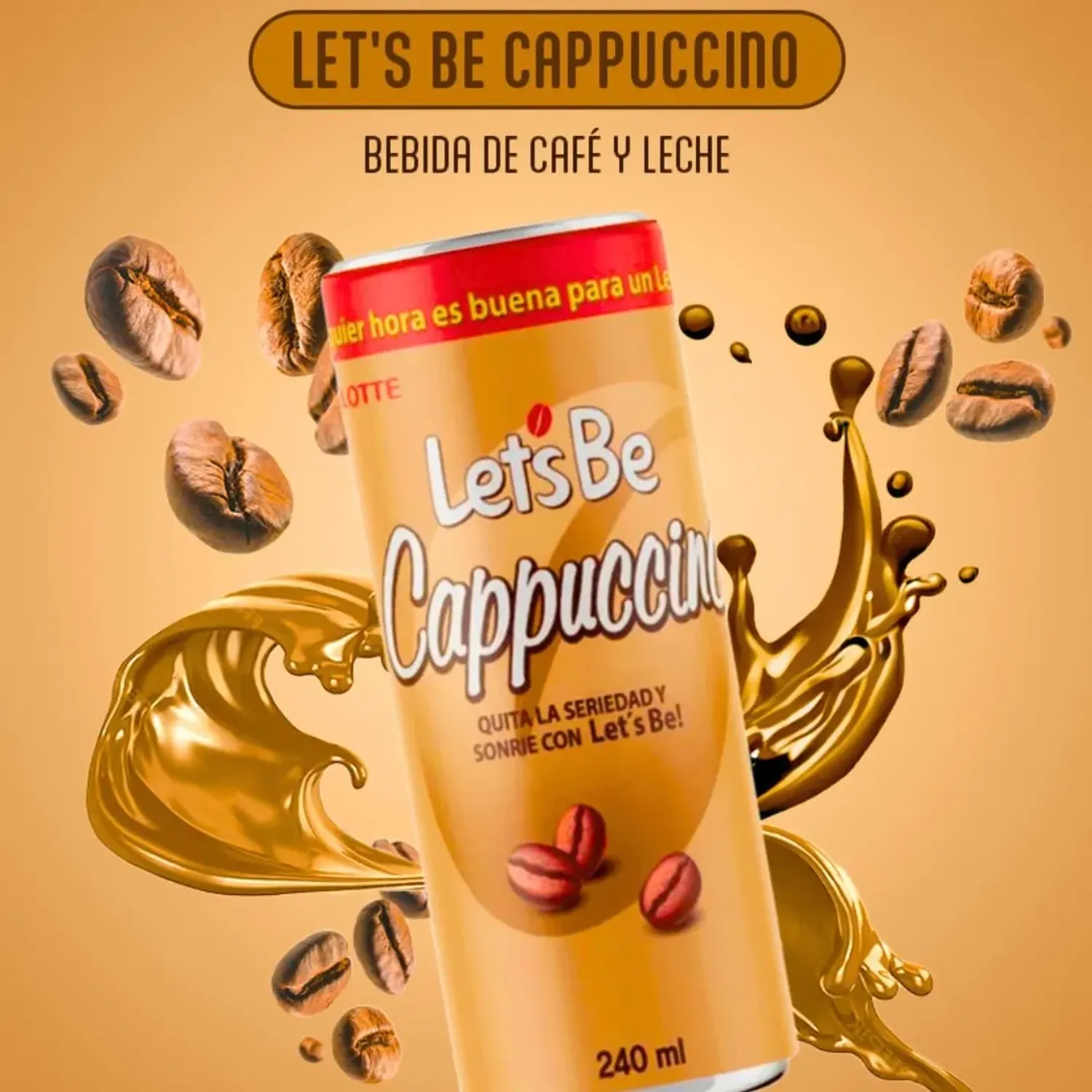 Soft Lotte Drink Lets Be Cappuccino 240 Ml color varios | Platanitos