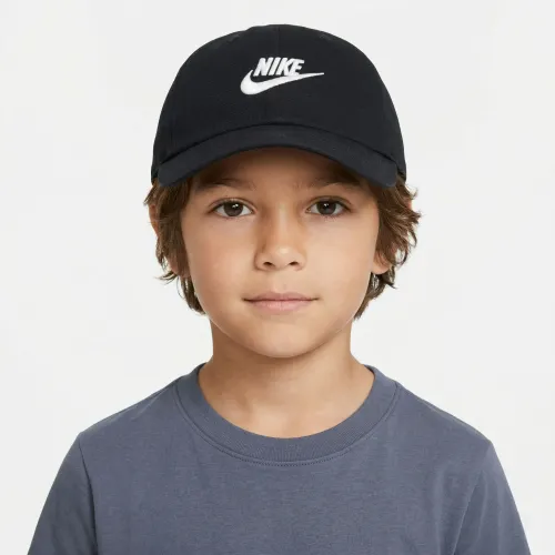 Gorra Nike Sin Estructura Unisex Niños Futura Club color negro | Platanitos
