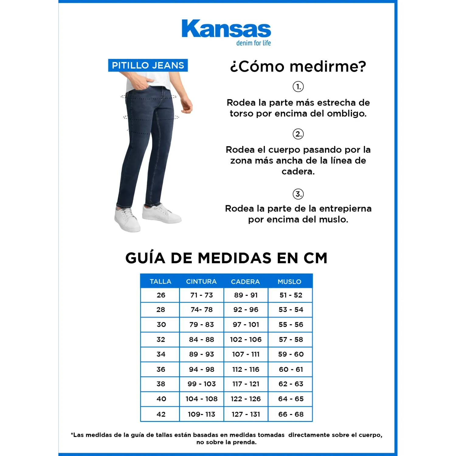 KANSAS Pantalon Kansas Jean Hombre 715 Classic color cristal | Platanitos
