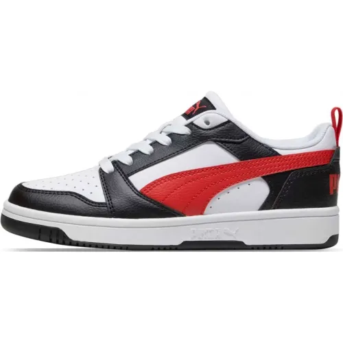 Puma Blanco de Niño modelo Zapatillas Urbanas Juvenil Rebound V6 Lo Jr blancos negros textiles niño 2024011522031141412 Textil Sintético