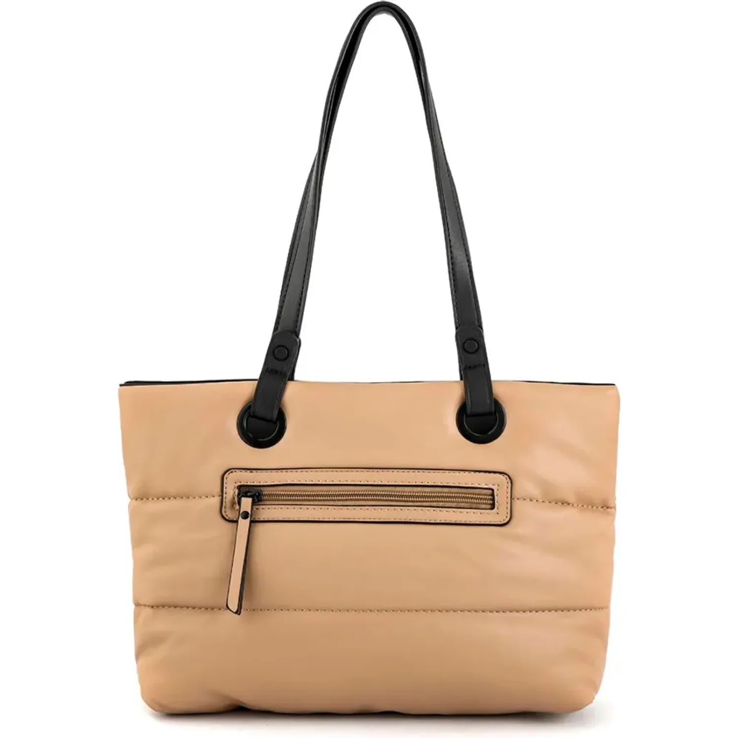 Cartera Ziol Mujer Tipo Dos Asas Sindra color beige oscuro | Platanitos