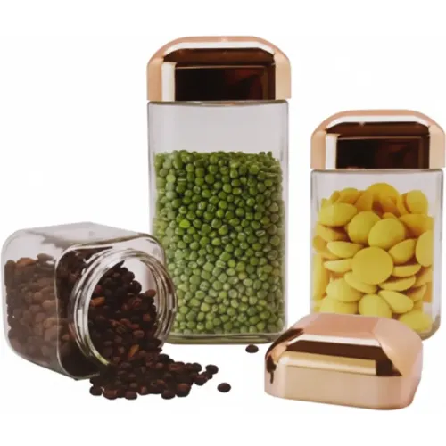 ICHIMATSU Transparente modelo Set X 3 Canister Tapa Dorada transparentes 2024042513340729758