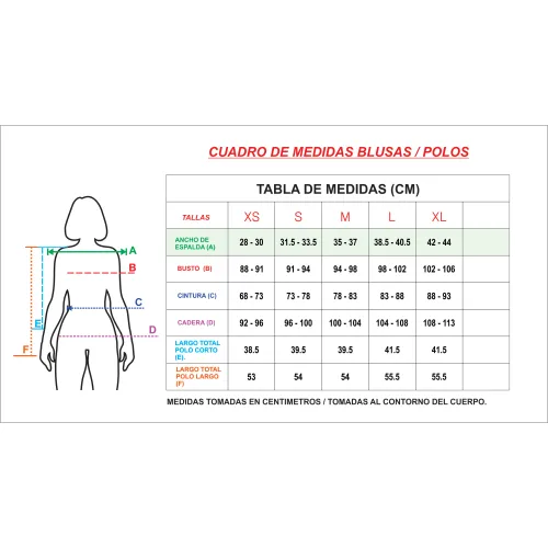 FORDAN JEANS Polo Mujer 3838 Crop Oversized C/Manga Corta