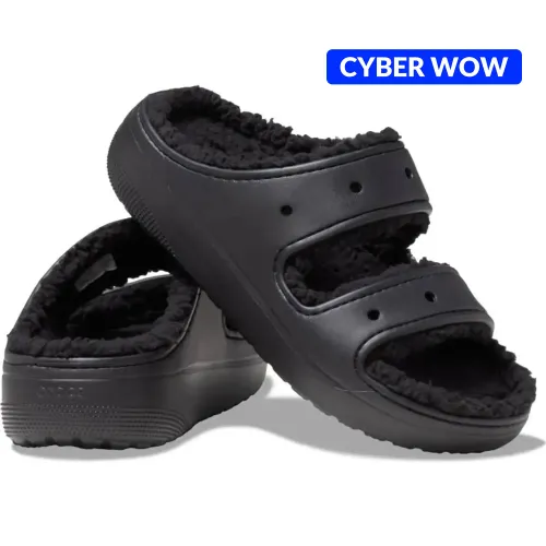Sandalias Crocs Unisex Classic Cozzzy Sandal color negro | Platanitos