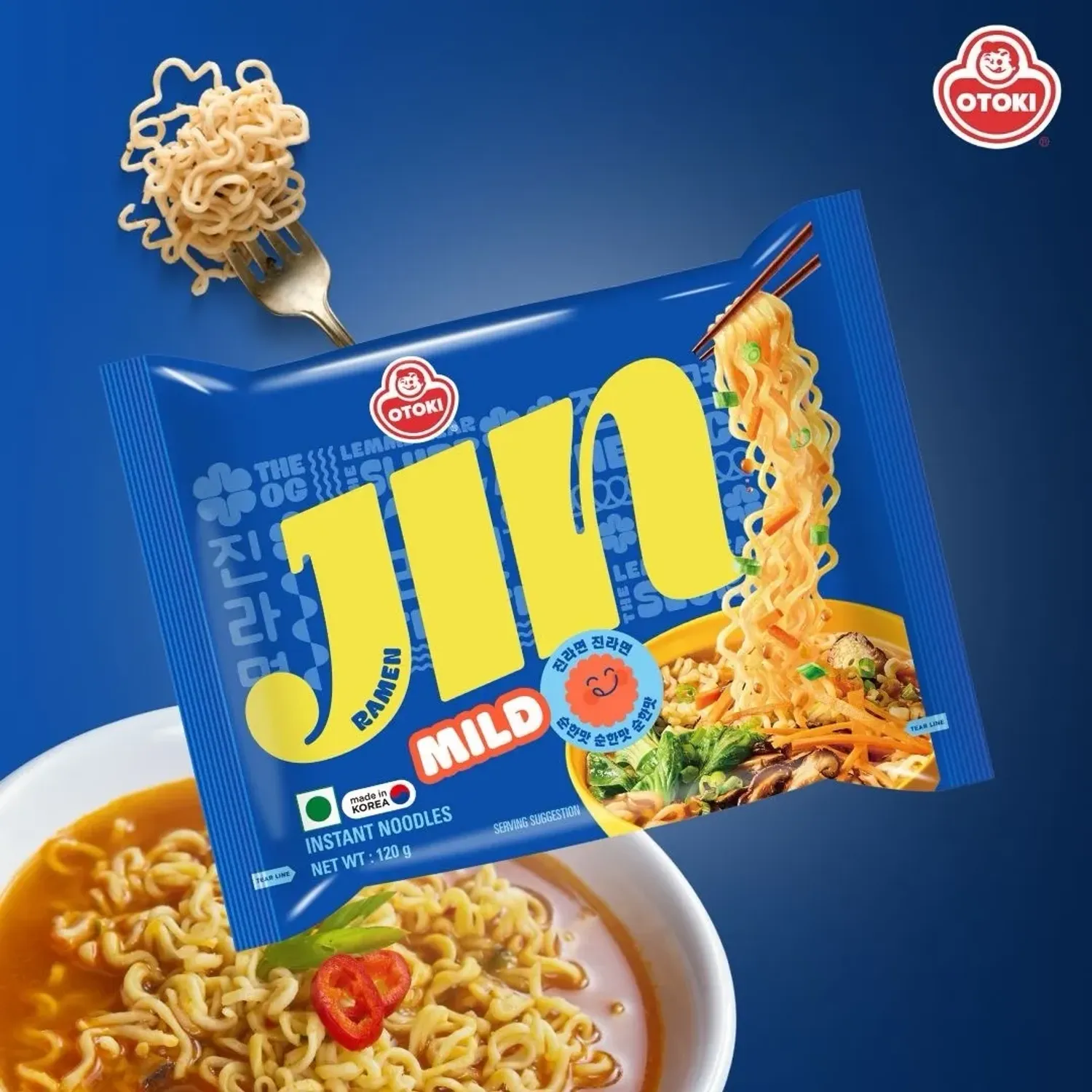 Jin Ottogi Ramyeon Mild X 120 Gr. color varios | Platanitos