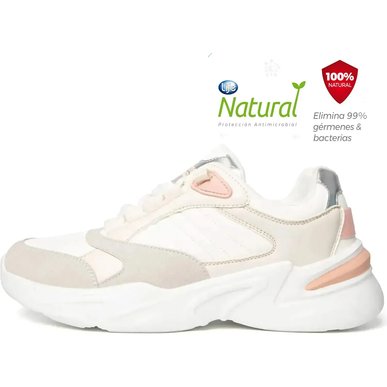 Zapatillas North Star Urbanas Mujer Deli color blanco | Platanitos