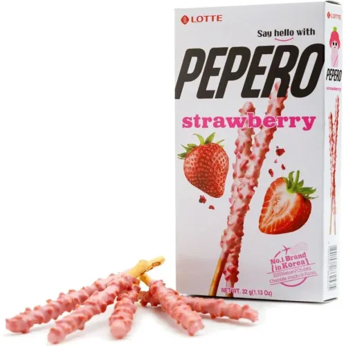 Pepero Lotte Strawberry X 32gr color varios | Platanitos