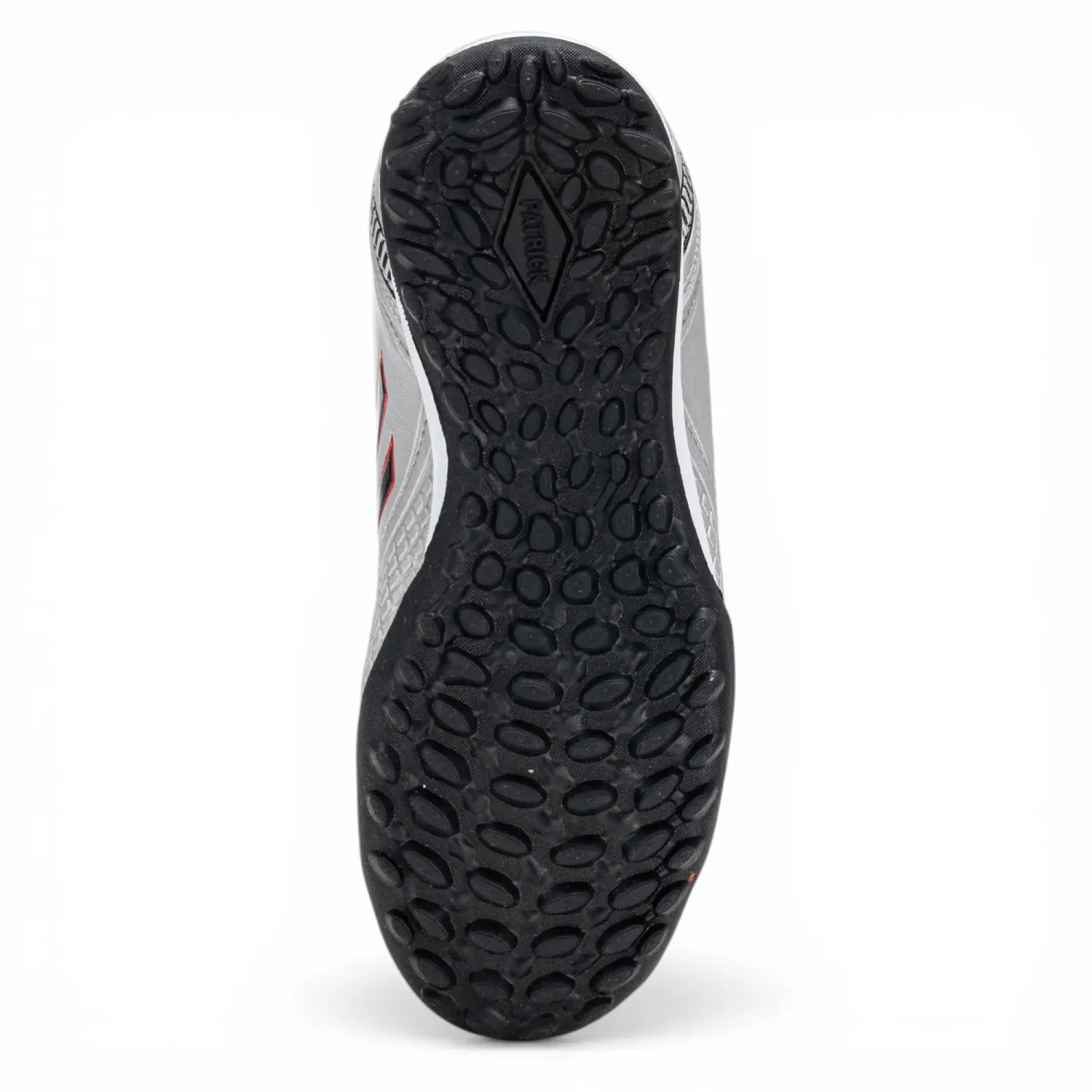 Zapatillas Patrick De Futbol Niños Nefta color plateado / rojo | Platanitos