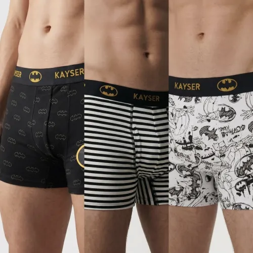 Tripack Warner Bros Boxer Hombre Largo Algodon color negro | Platanitos