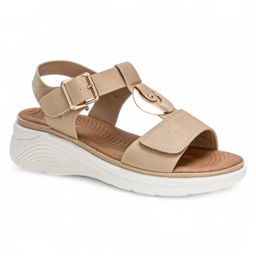 CHABELY Beige de Mujer modelo Sandalia Casual Con Plataforma  Mujer Chabely 2ys4290 beiges  mujer 2024091312081067453 Cuero Sintético