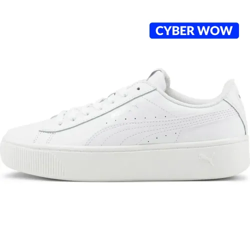Zapatillas Puma Urbanas Mujer Vikky Stacked L color blanco | Platanitos