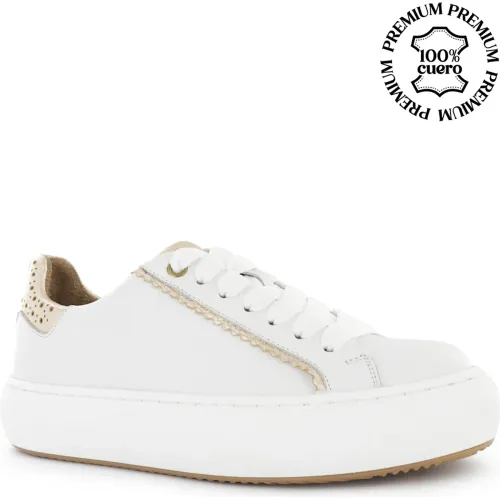 Ecco Blanco de Mujer modelo Zapatilla Mujer Aleksa02 blancos  mujer 2024100121281299361 Cuero PU