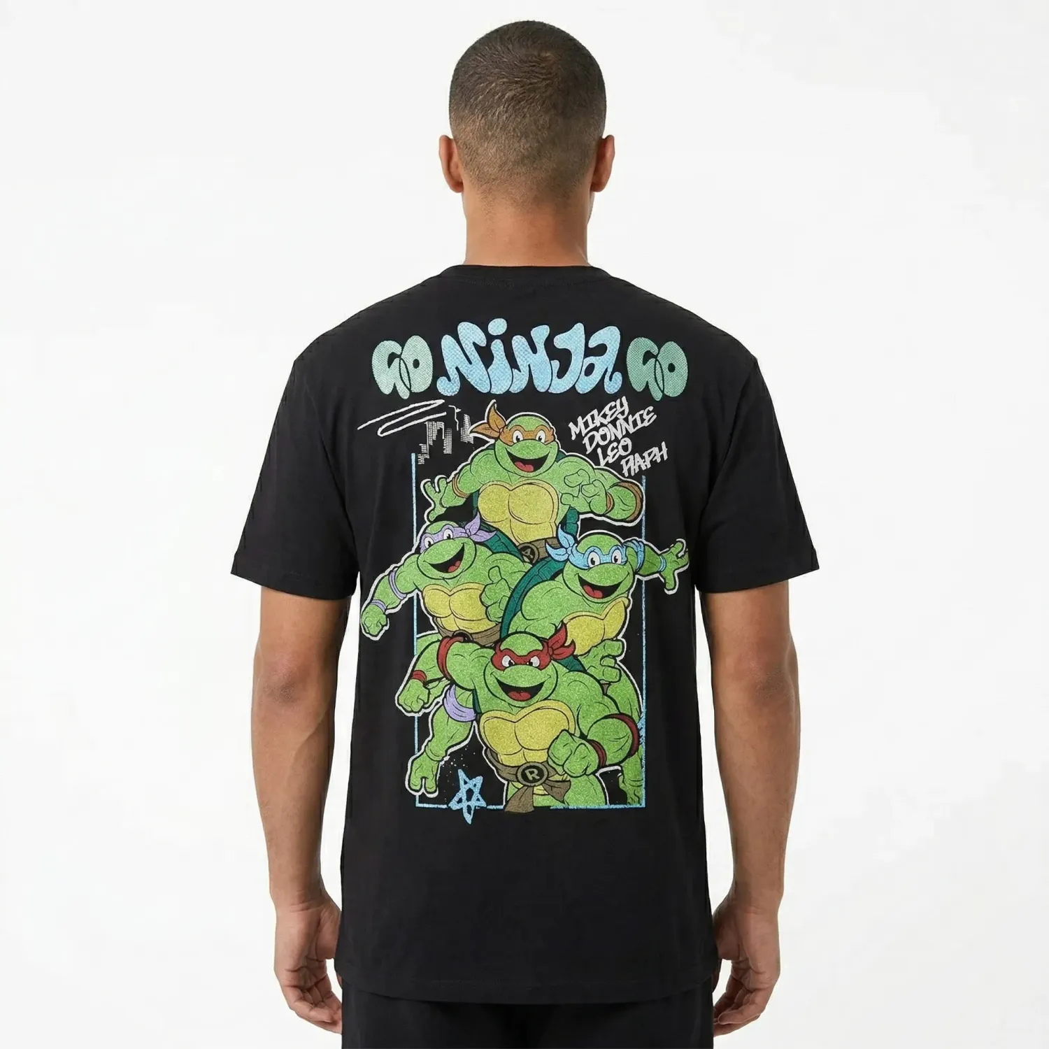 Polo Tortugas Ninja Manga Corta Hombre Tortugas Ninja Tnc-0089-A color negro | Platanitos