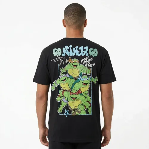 Polo Tortugas Ninja Manga Corta Hombre Tortugas Ninja Tnc-0089-A color negro | Platanitos