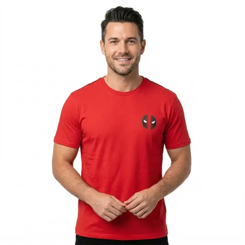 Polo Dead Pool Manga Corta Hombre Dead Pool Dap-0171-A color rojo | Platanitos