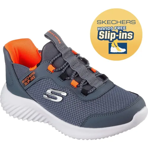 Skechers Gris de Niño modelo Zapatilla Urbana Niño Slip-Ins Bounder grises textiles niño 2024101621284718544 Textil Eva