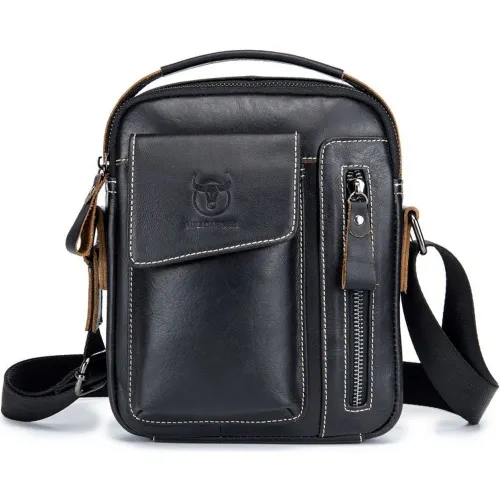 Bullcaptain Negro modelo Morral De Cuero Mate Hombre Djb-037-Bk negros 2024120316045870540  