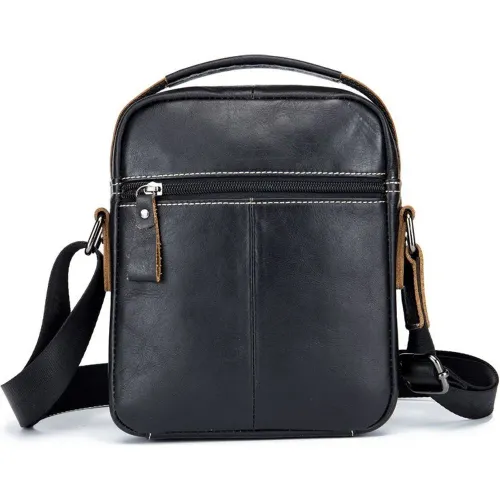 Bullcaptain Morral De Cuero Mate Hombre Djb-037-Bk