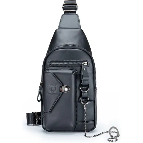 Bullcaptain Negro de Hombre modelo Mochila Cruzada De Cuero Mate Hombre Xb-520-Bk negros hombre 2024120316045870723  
