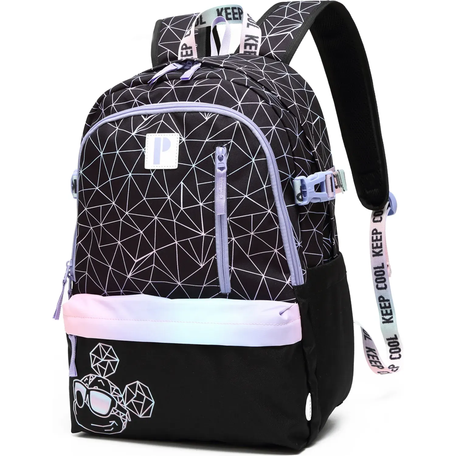 PORTA Mochila Porta Escolar Niña Blanch Mickey Gradient color varios | Platanitos