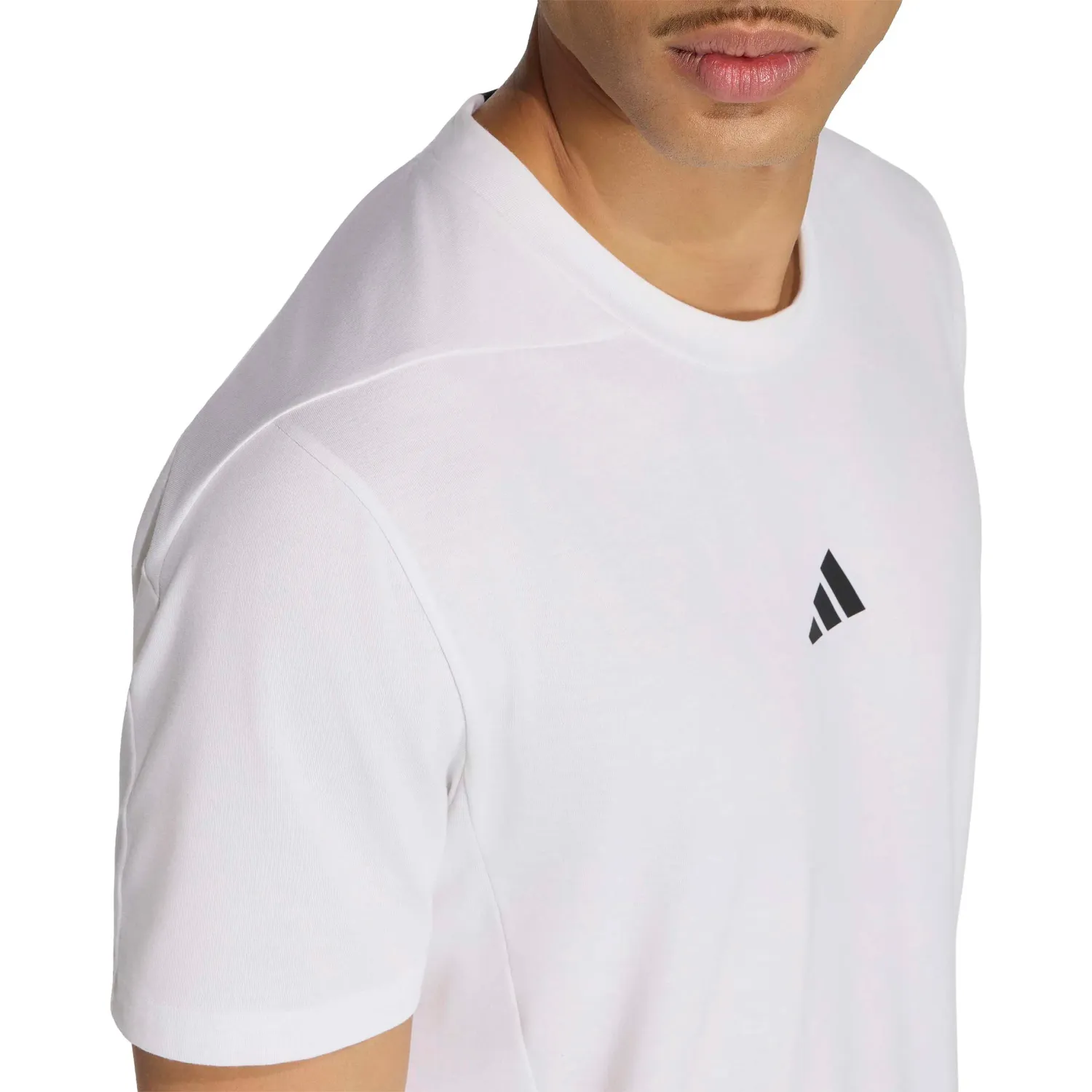 Polo Adidas Training Hombre D4t Tee Aeroready color blanco | Platanitos