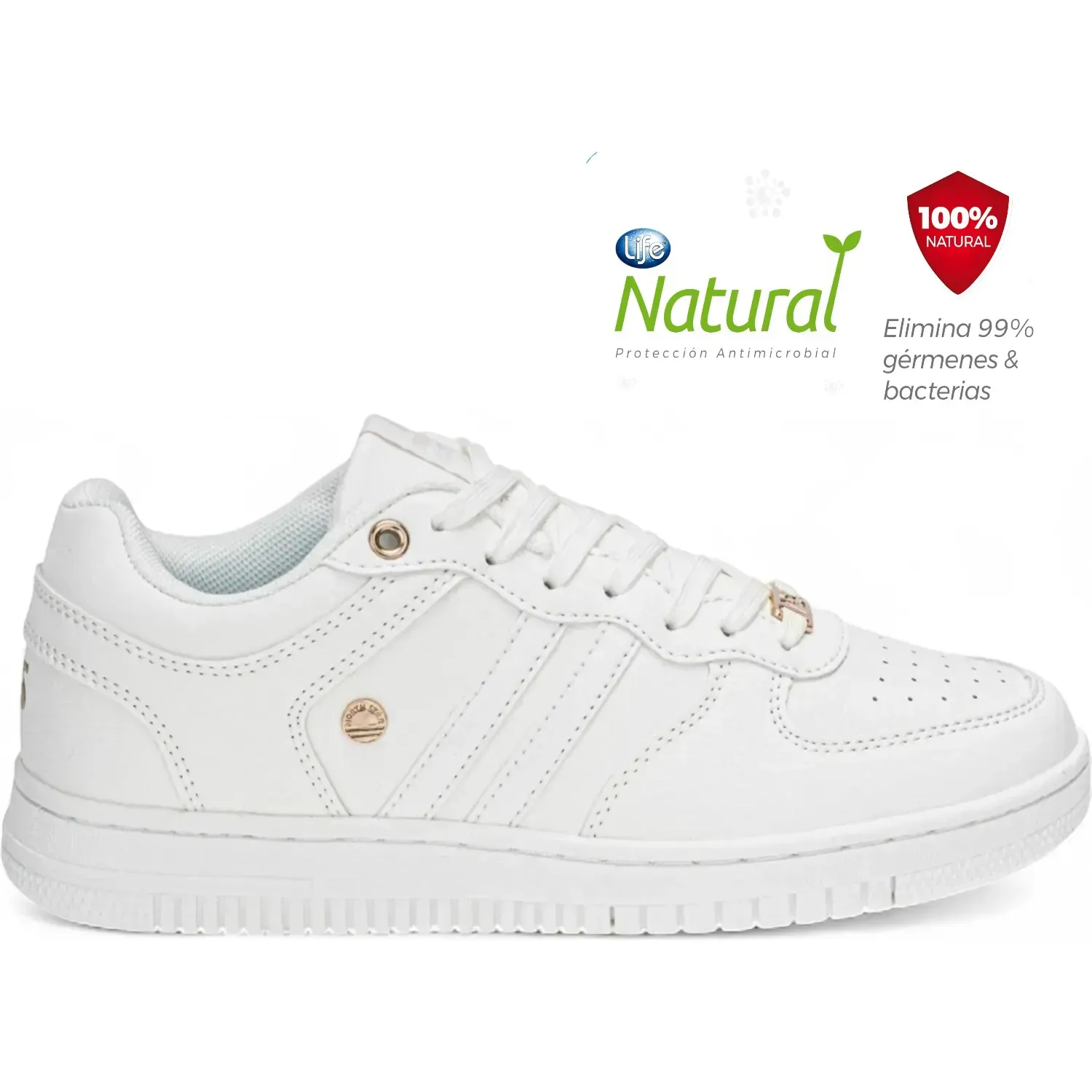 Zapatillas North Star Urbanas Mujer Tank color blanco | Platanitos