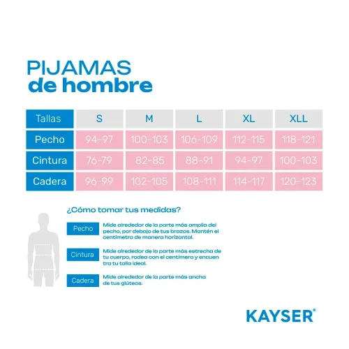 Kayser Pijama Hombre 67.1806-Neg
