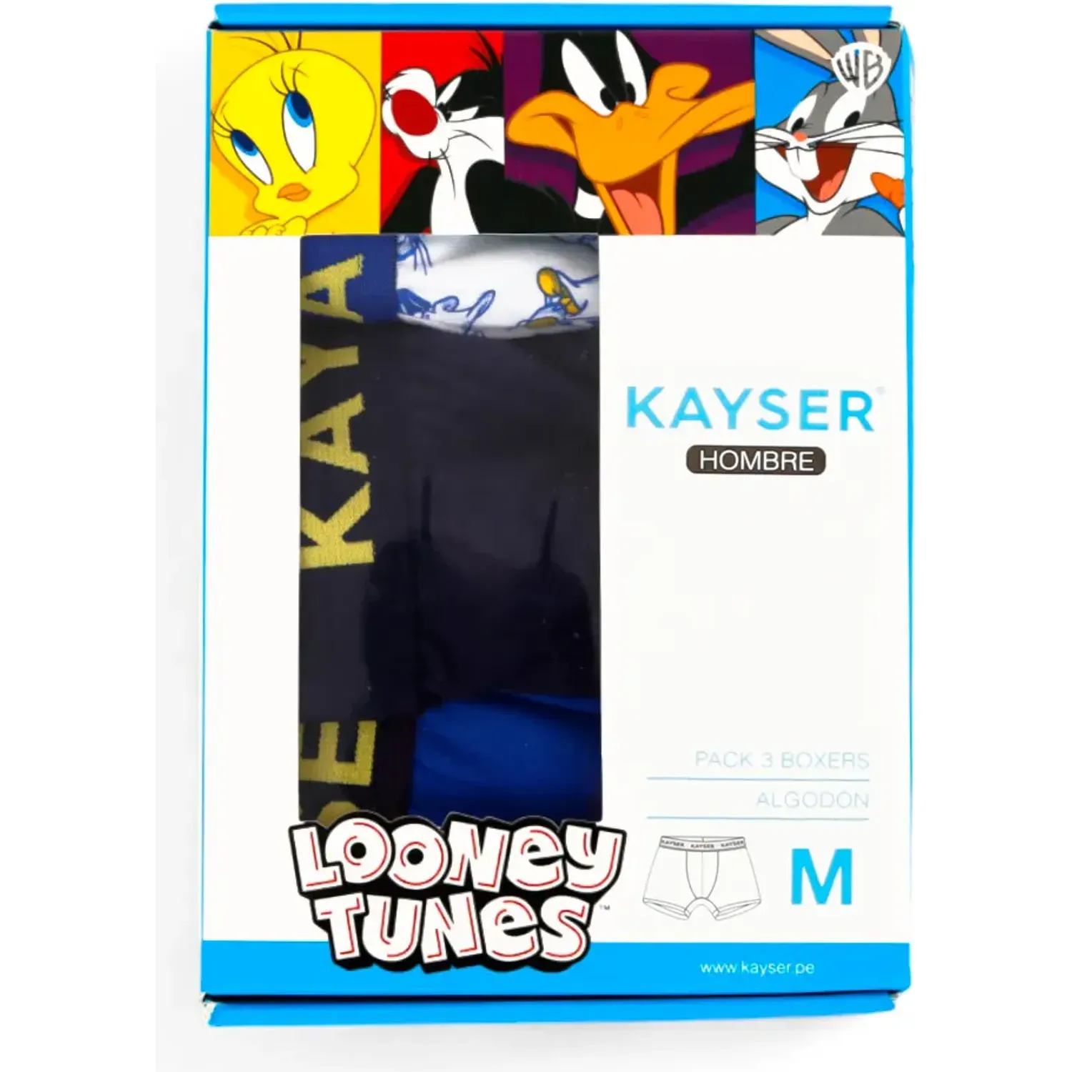 Kayser Tripack Kayser Boxer Jovencito Largo Algodon color azul | Platanitos