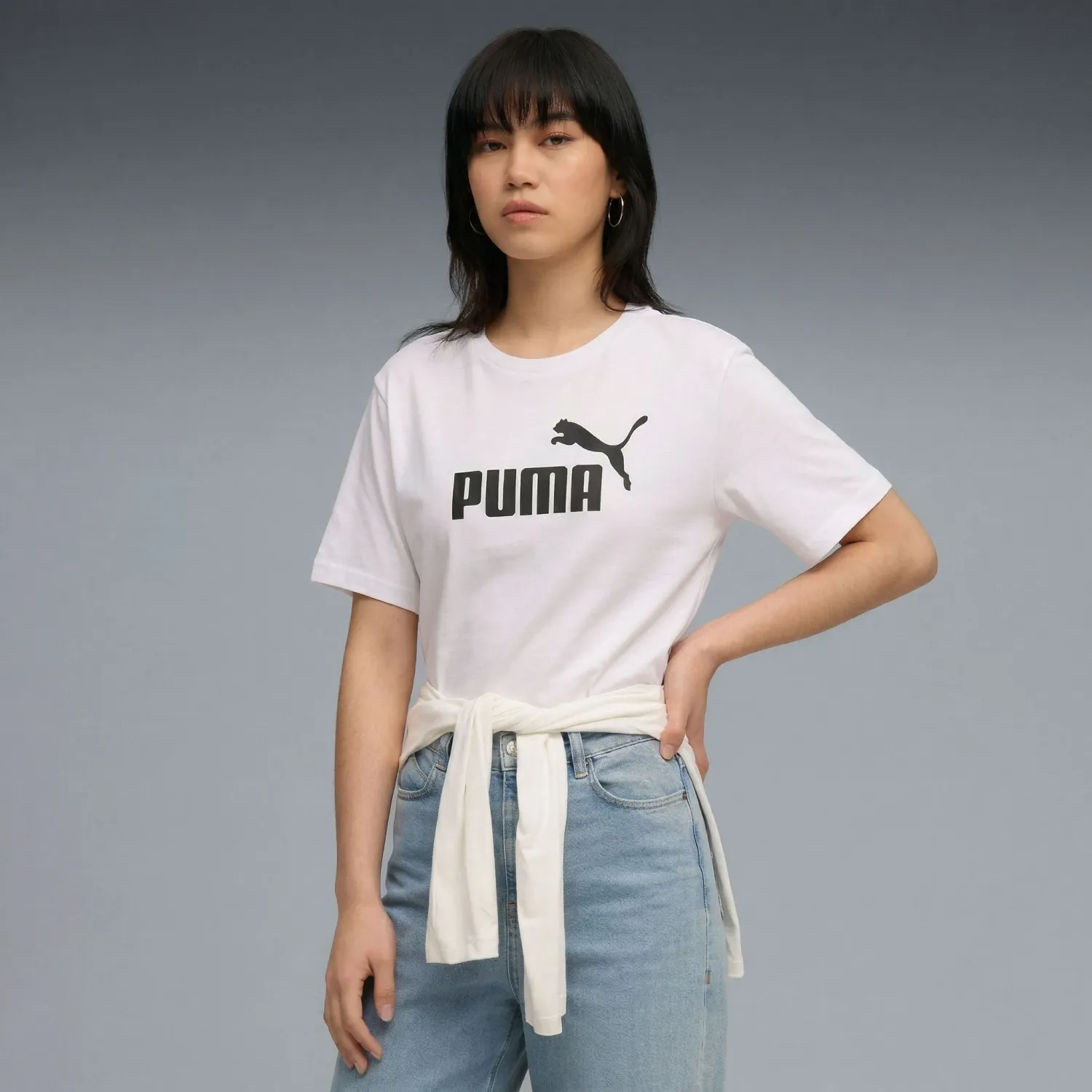 Polo Puma Deportivo Mujer Ess No. 1 Logo Relaxed color blanco | Platanitos