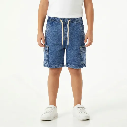 Bermuda Mickey Niño Mickey 10d-0269 color celeste | Platanitos