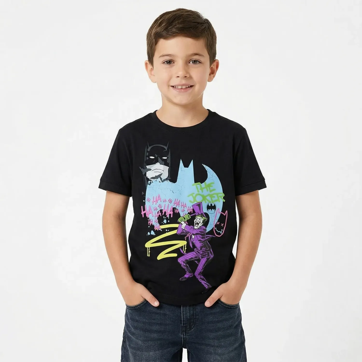 Polo Batman Manga Corta Niño Batman Dcb-1276 color negro | Platanitos