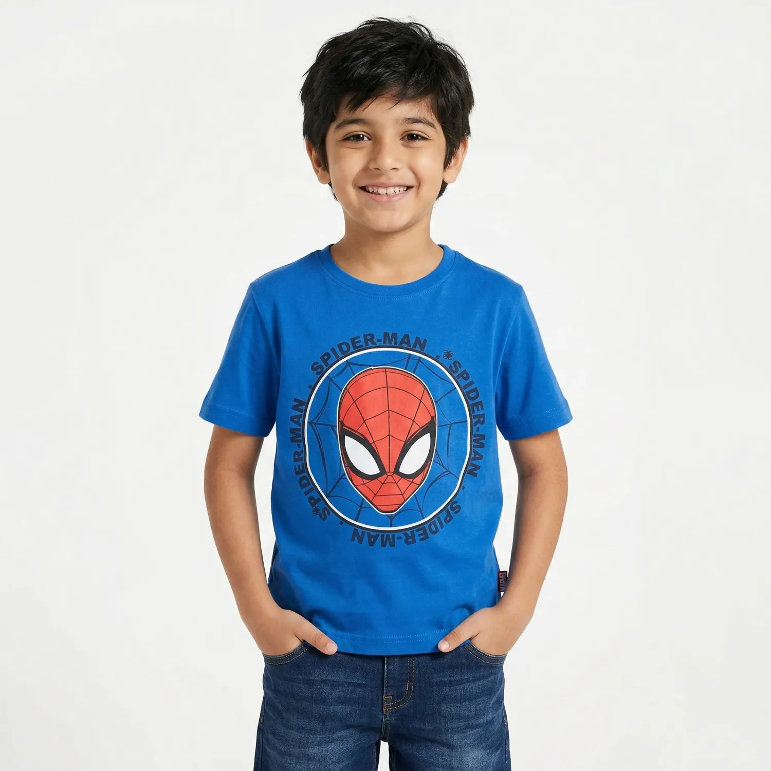 Polo Spiderman Manga Corta Niño Spiderman Msm-3381 color azul | Platanitos