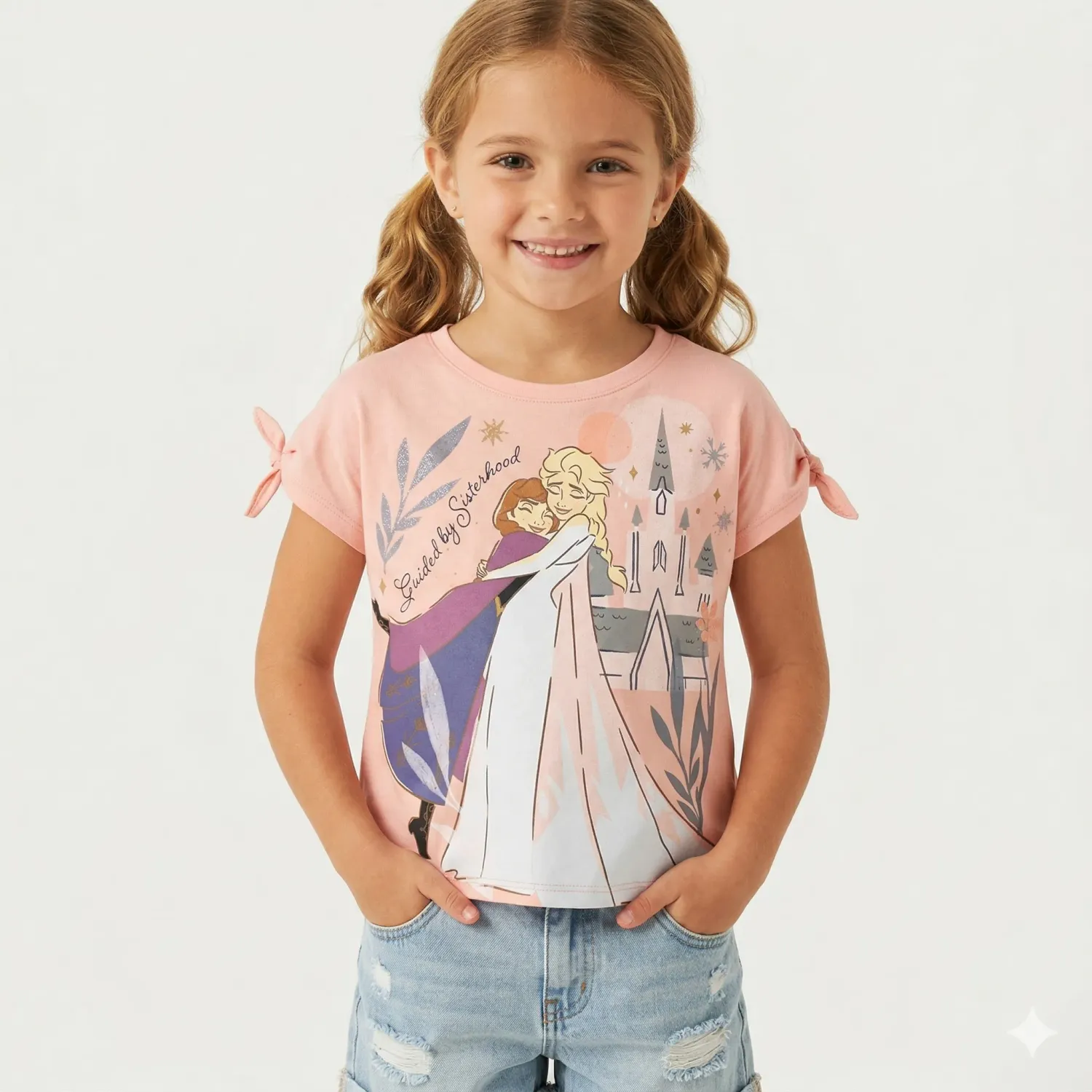 Polo Frozen Manga Corta Niña Frozen Frp-0903 color melón | Platanitos