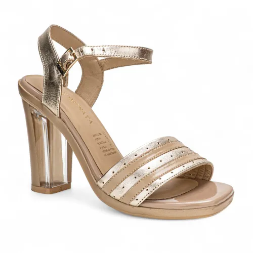 KAMINATA Dorado de Mujer modelo Sandalia Casual Mujer Malek dorados  mujer 2025032520354460035 Cuero PU