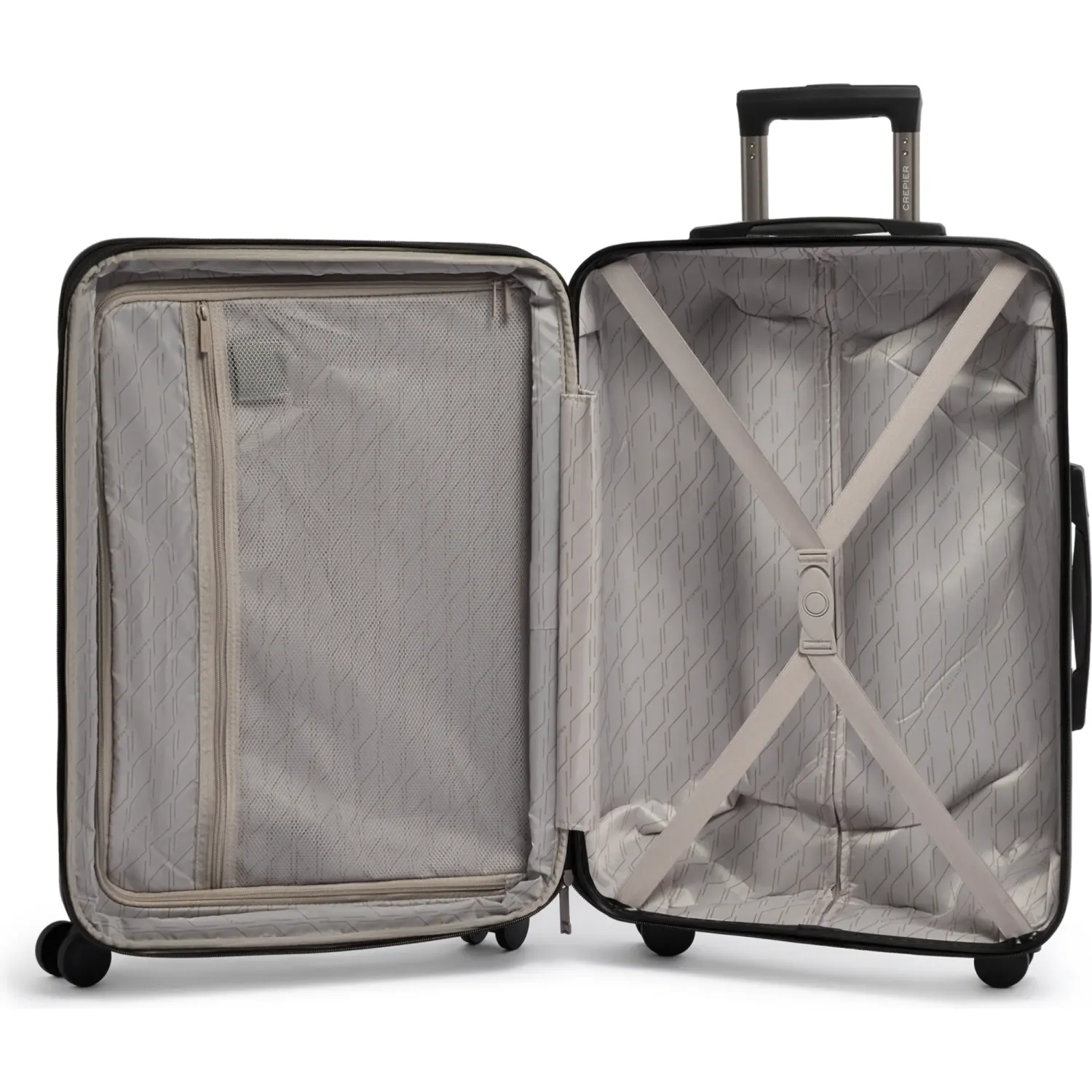 Maleta Crepier Dura Portland 2.0 24plg. Mediano color negro | Platanitos