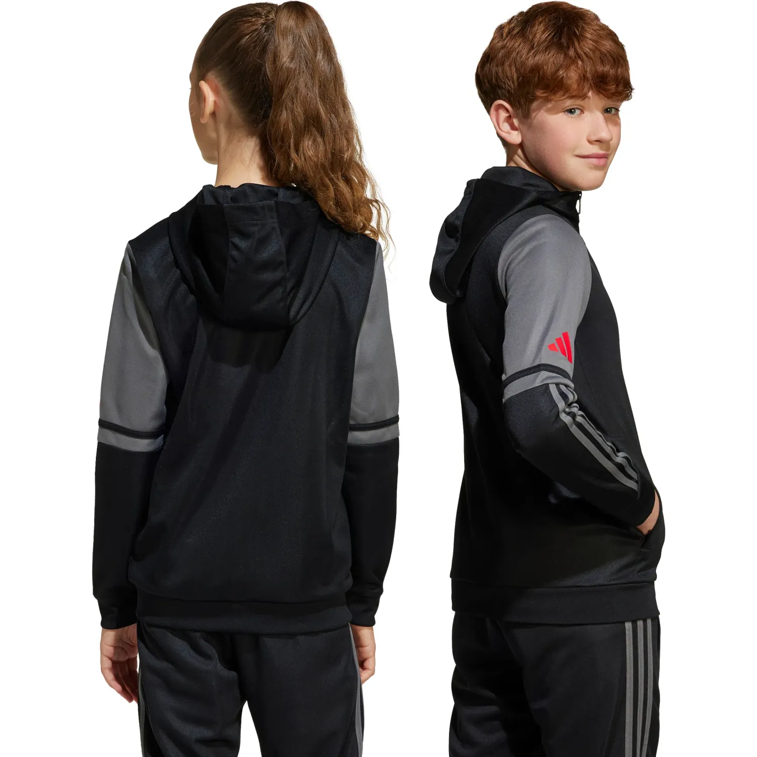 adidas Casaca Adidas Futbol Juvenil Sq25 Hood Y Aeroready color negro | Platanitos