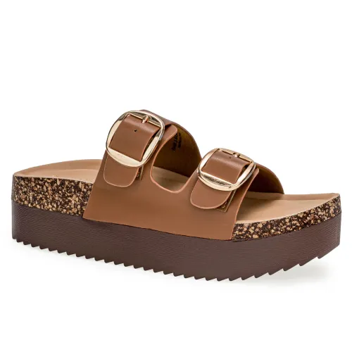 Platanitos Marron de Mujer modelo Sandalia Dama S Bilboa marrones claros sintéticos mujer 2025040219110827796 Sintético Sintético