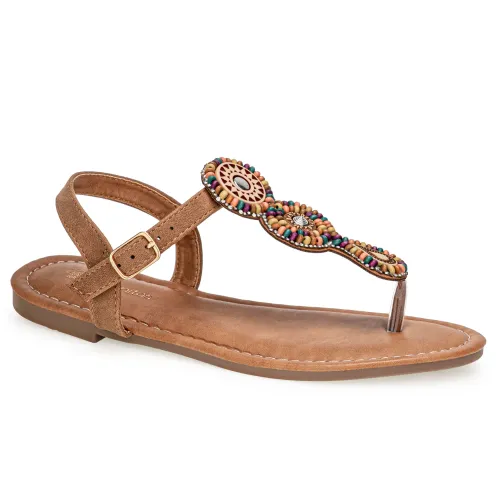 Platanitos Marron de Mujer modelo Sandalia Dama Sf Adila marrones sintéticos mujer 2025040219110827904 Sintético Sintético
